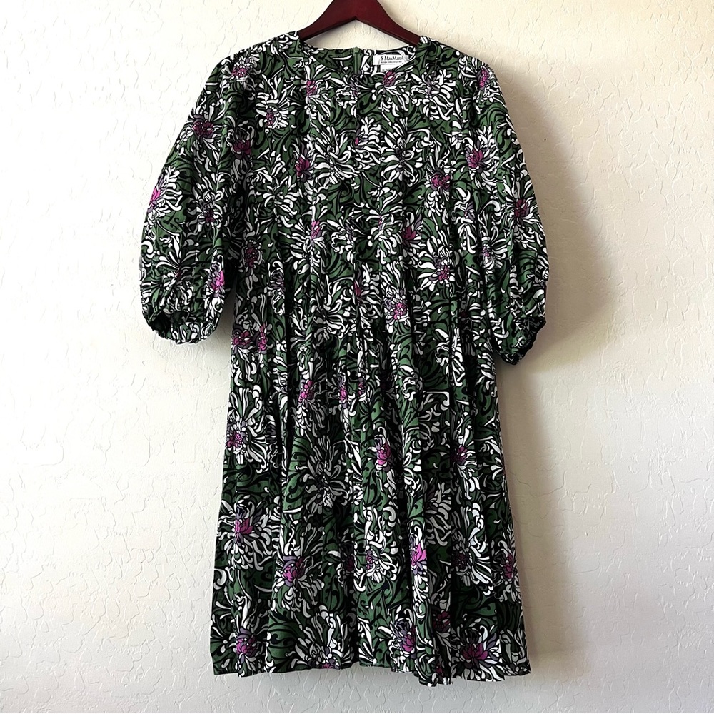 MAX MARA 	floral patterned midi dress